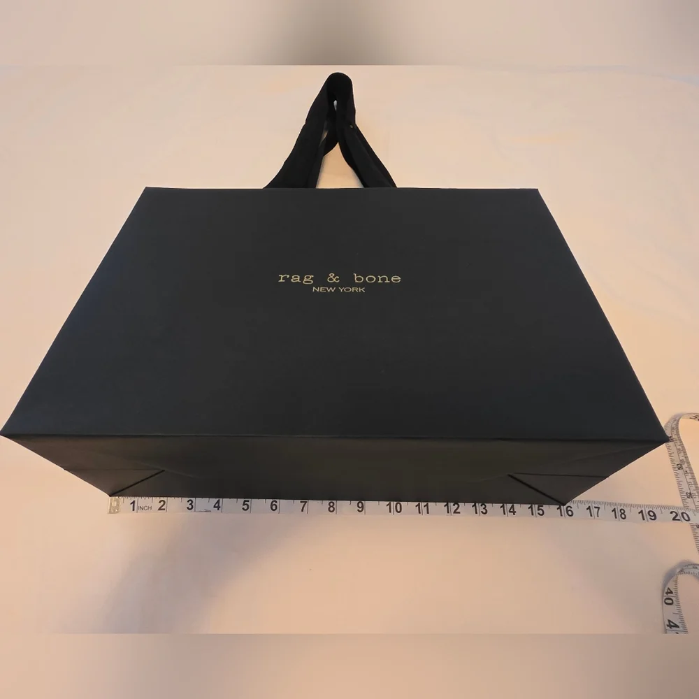 Authentic Rag & Bone Black Shopping Bag – 20”x 15”x 6” Large with Fabric Handles